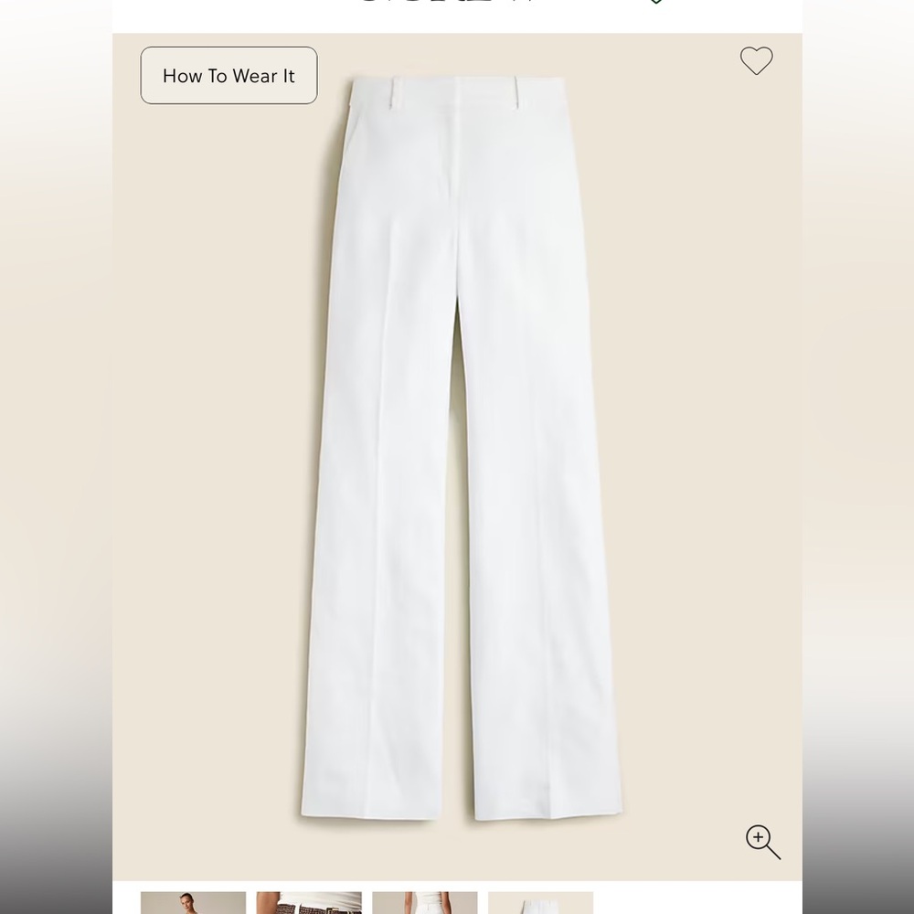 J. Crew Carolina Flare Wide Leg Pants in Sage Green - Picture 4 of 7